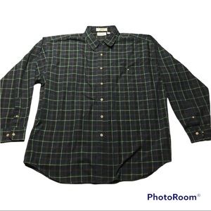 plaid button down green/red/blue/yellow size XL